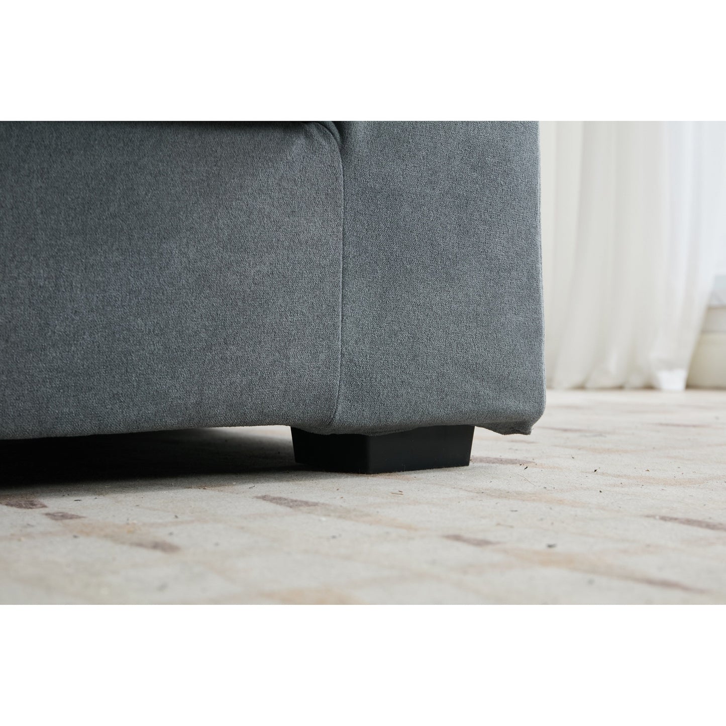 83Fabric 3-Seater Sofa - Plush Double-Cushioned Comfort for Modern Living Rooms