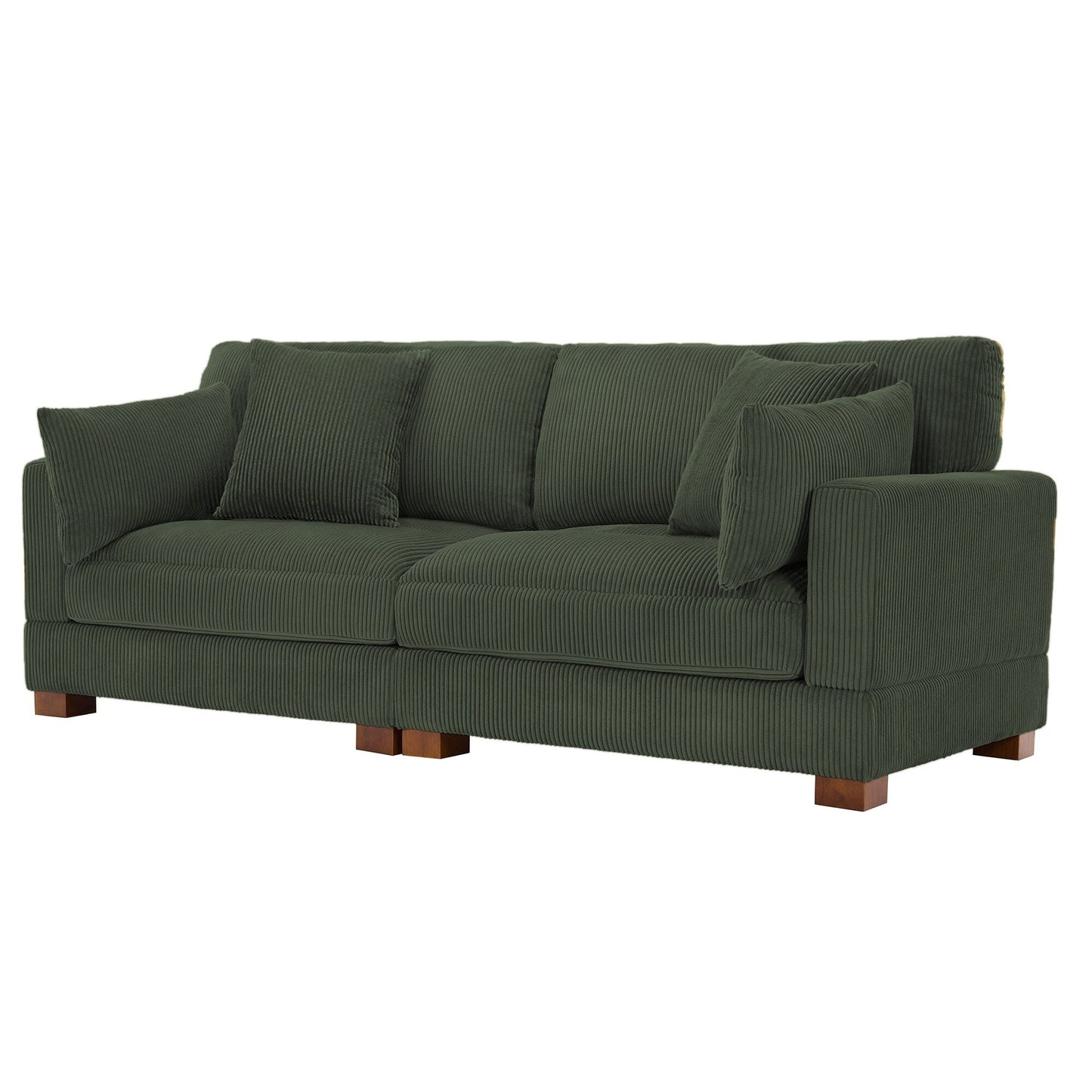 84.5â³W Modern Corduroy Couch Modular Sofa