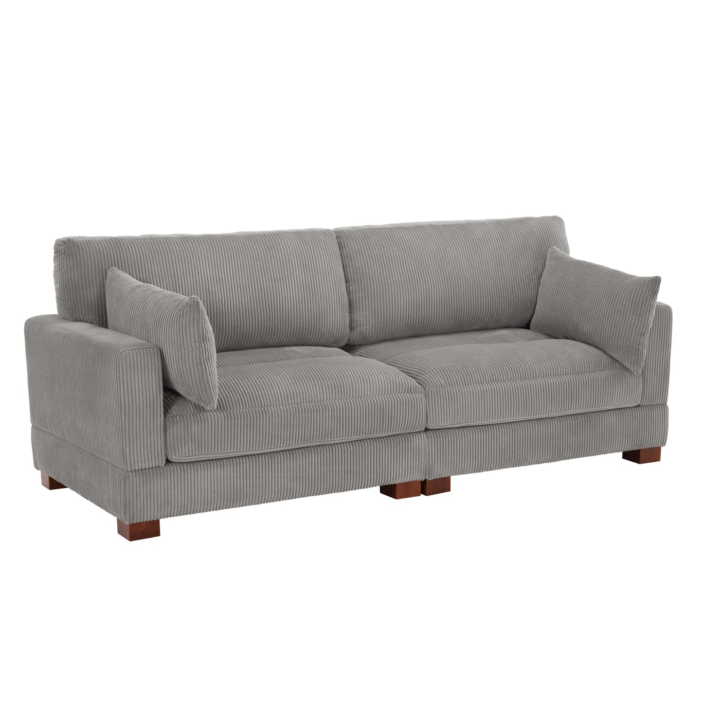 84.5â³W Modern Corduroy Couch Modular Sofa