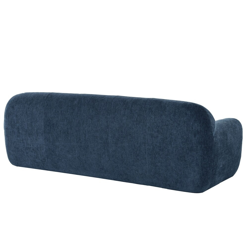 85.8 Inch Wide Chenille Fabric 3-Seater Sofa with Tufted Style