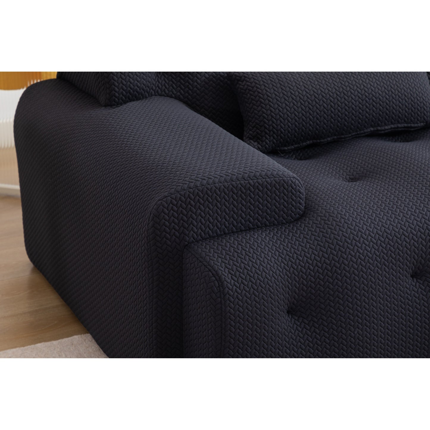 90 Foam Spring 2-Seater Sofa with No-Assembly Design