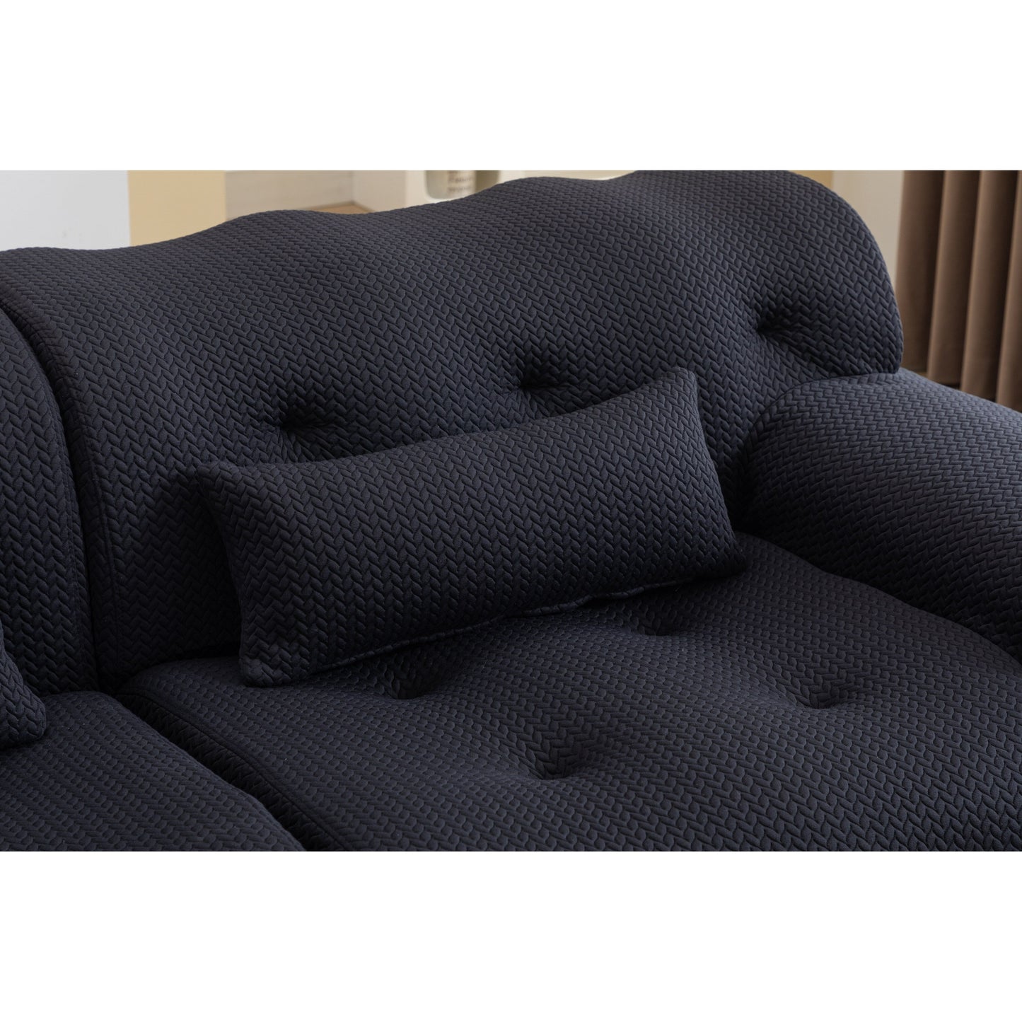 90 Foam Spring 2-Seater Sofa with No-Assembly Design
