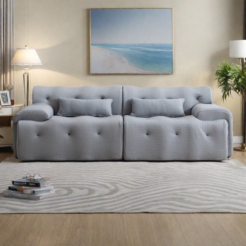 90 Foam Spring 2-Seater Sofa with No-Assembly Design