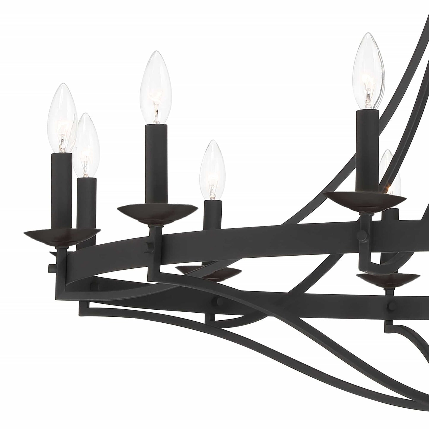 Fidenza 12-light Modern Farmhouse Empire Wagon Wheel Chandelier with UL - D40'' * H135''