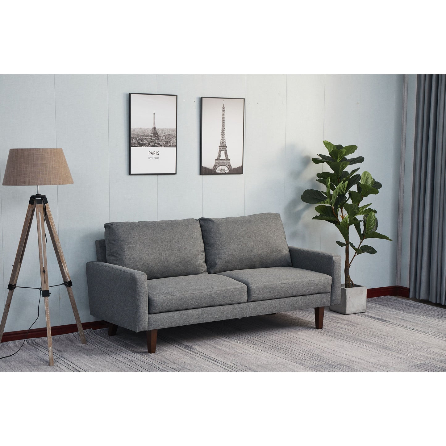 Adelaide 70'' Linen Square Arm Sofa