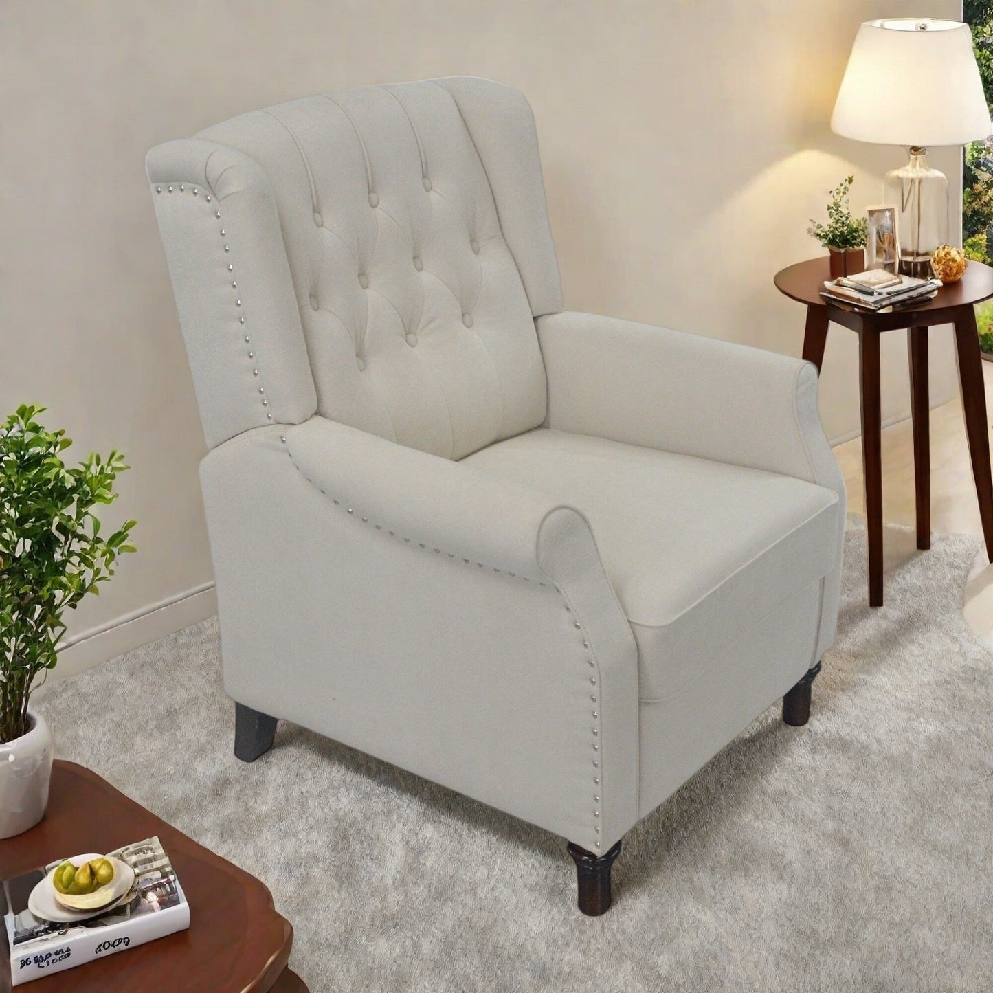 Adjustable PU Leather Push Back Recliner Sofa Chair with Soft Cushion and Ergonomic Design