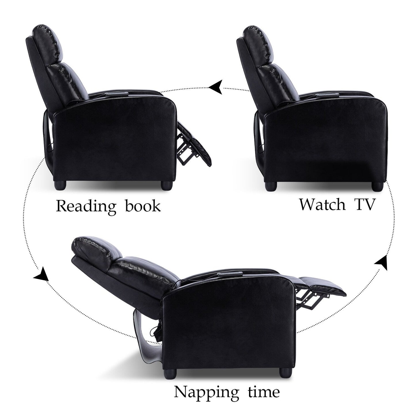 Adjustable Push Back Recliners for Living Room