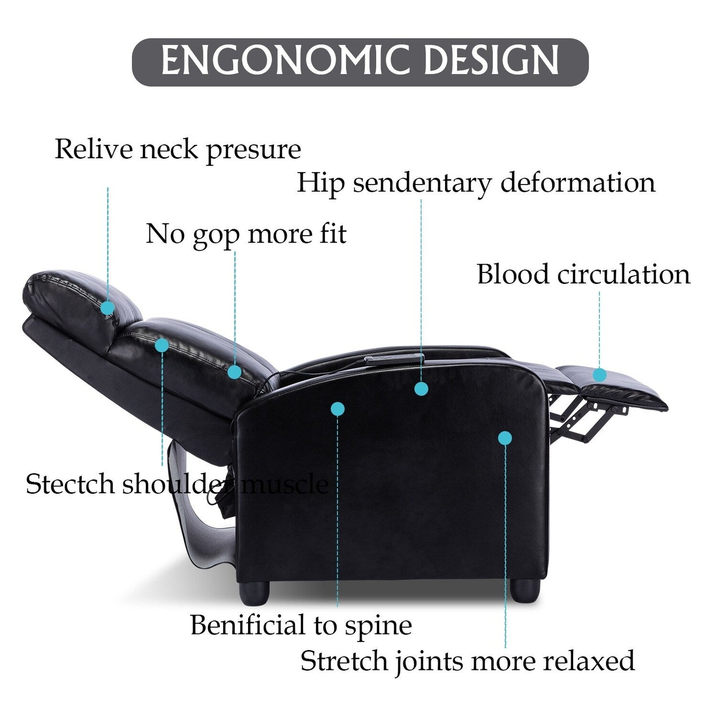 Adjustable Push Back Recliners for Living Room