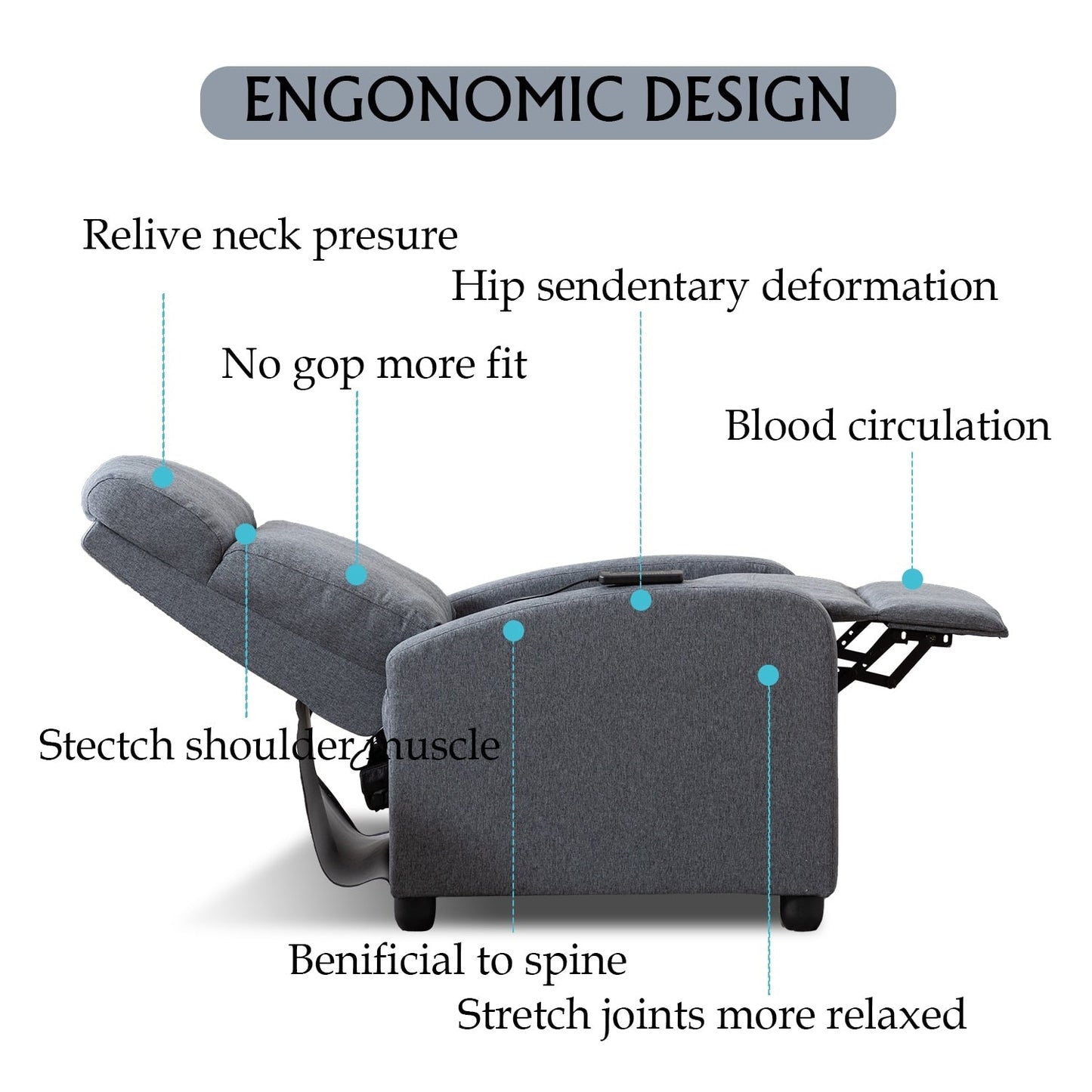 Adjustable Push Back Recliners for Living Room