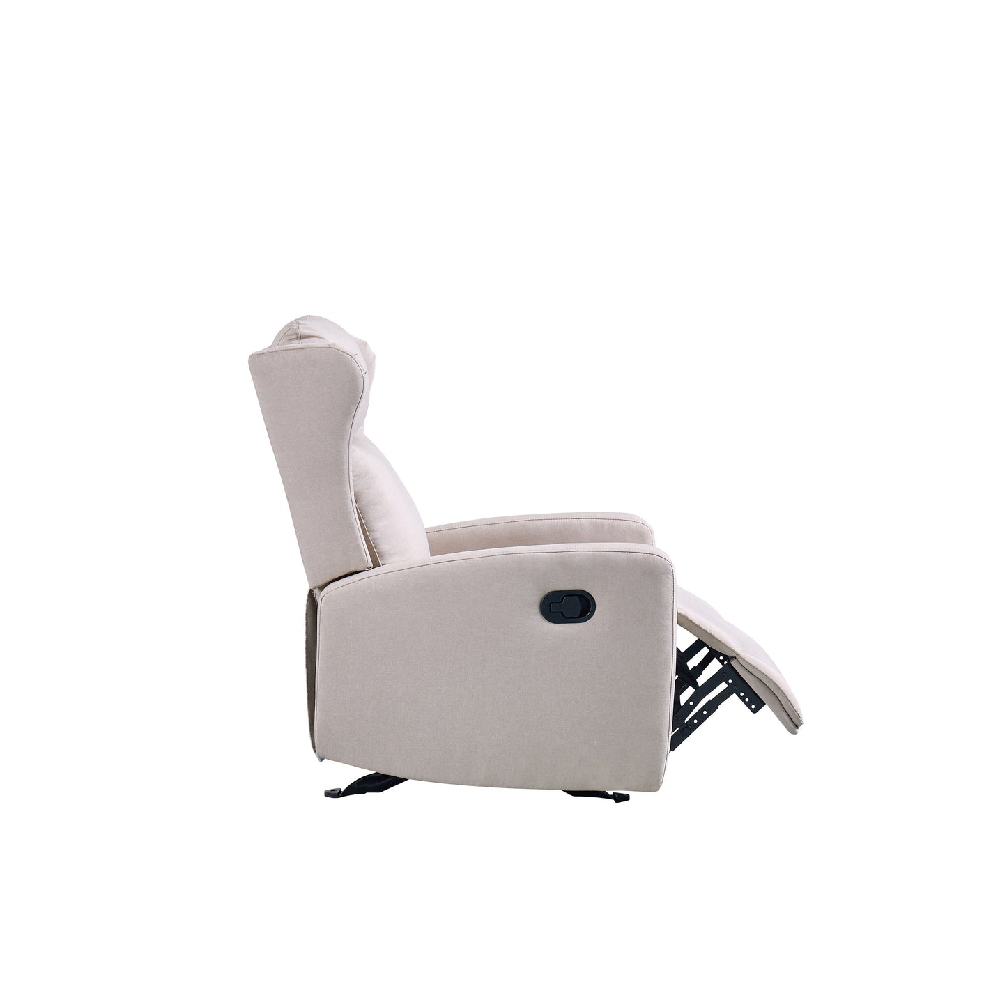 Adjustable Rocker Recliner Chair (90°-165°) with Linen Upholstery