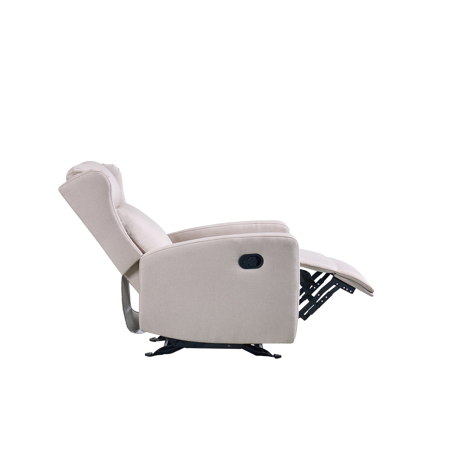 Adjustable Rocker Recliner Chair (90°-165°) with Linen Upholstery