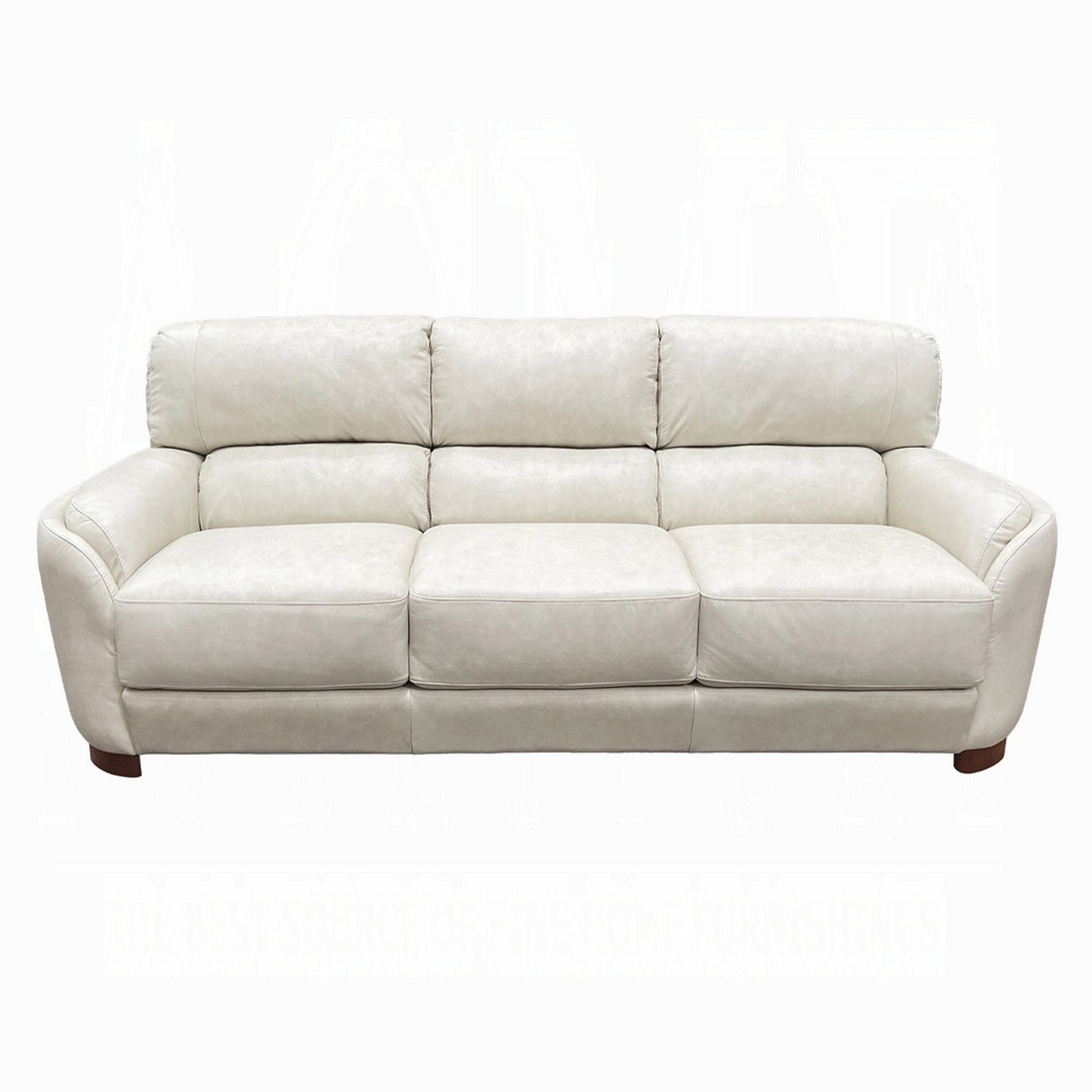 Aera Sofa 93 Inch, Plush Ice Gray Top Grain Italian Tufted Leather
