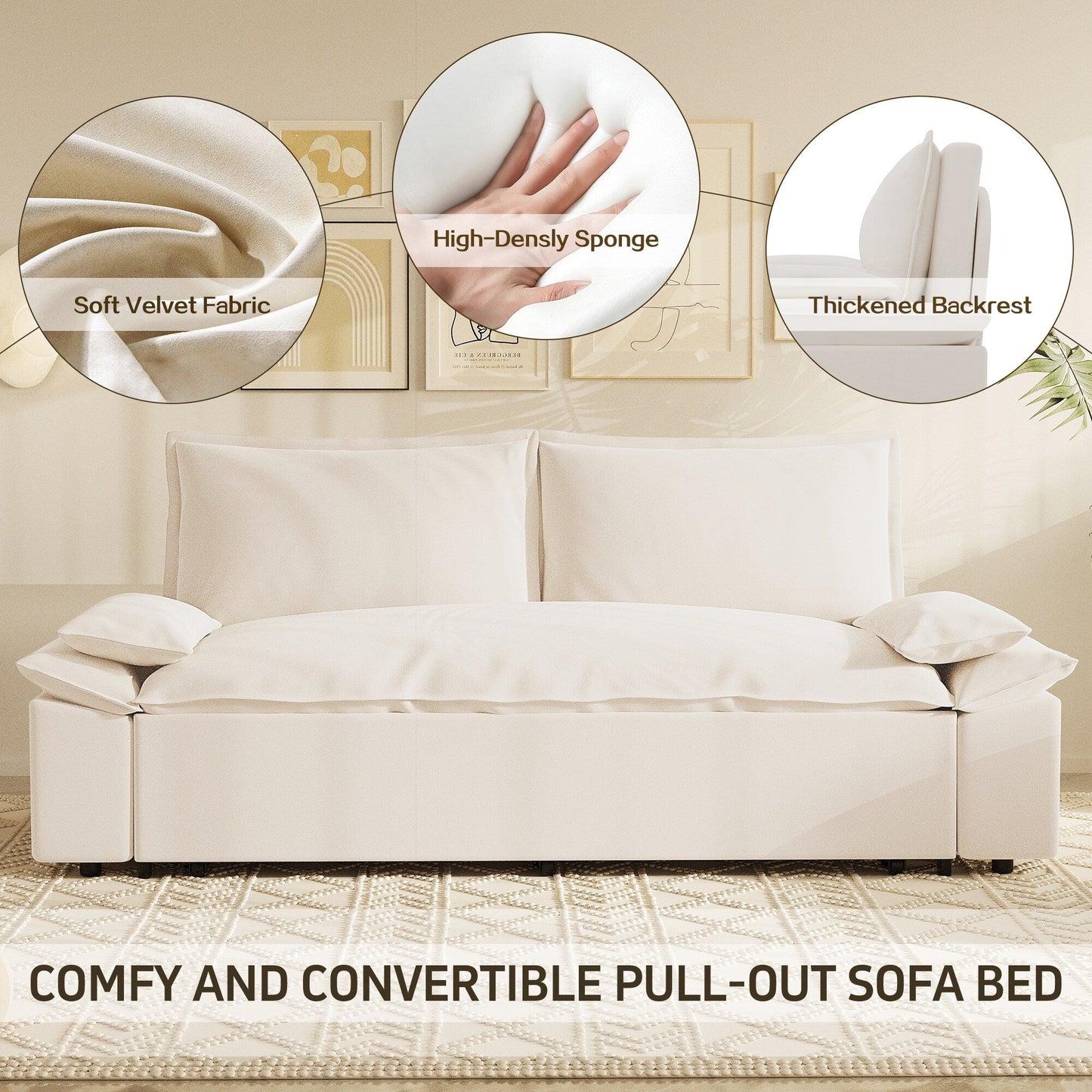 Affordable Convertible Sofa Bed - Space-Saving Furniture for Small Spaces