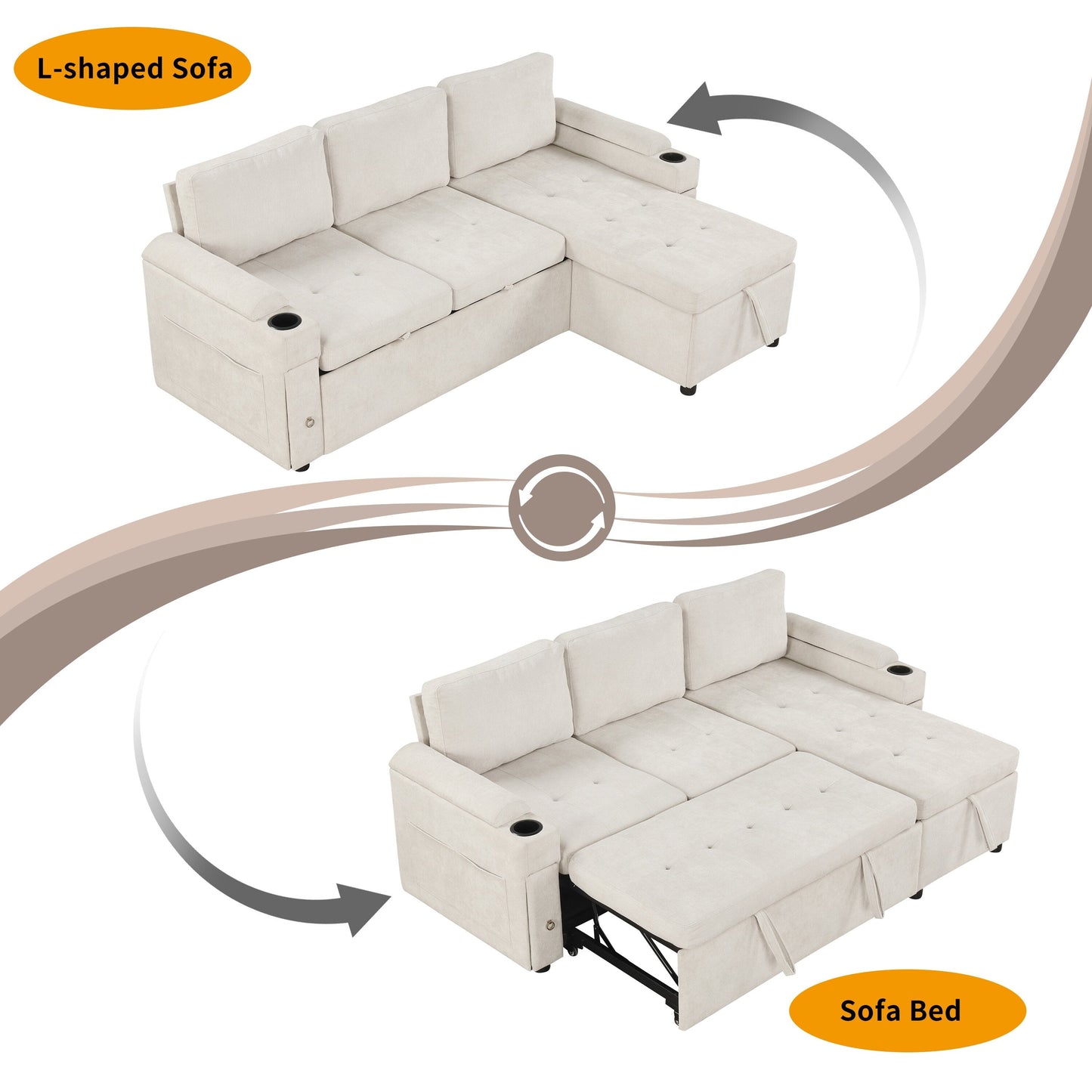 Affordable Convertible Sofa Bed - Space-Saving Furniture for Small Spaces