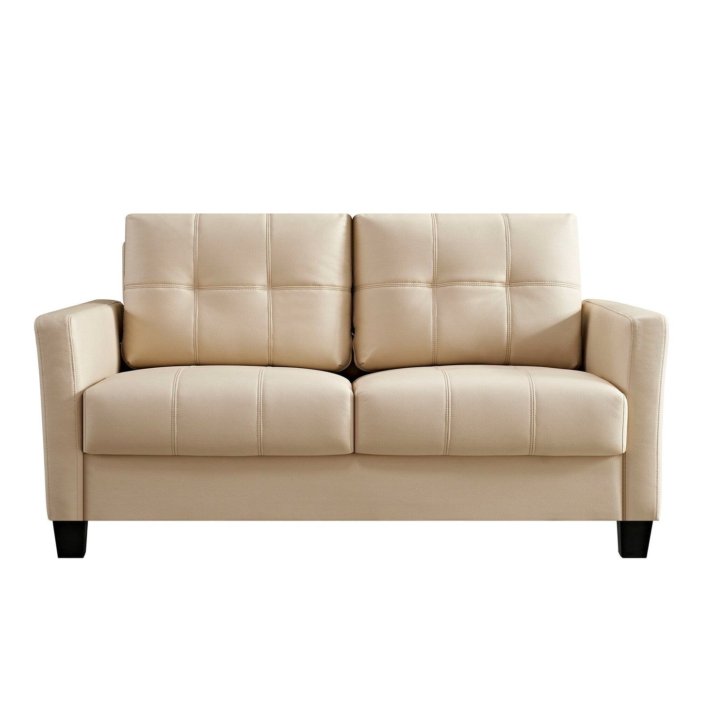 Ainfox 57.50'' Faux Leather Loveseat