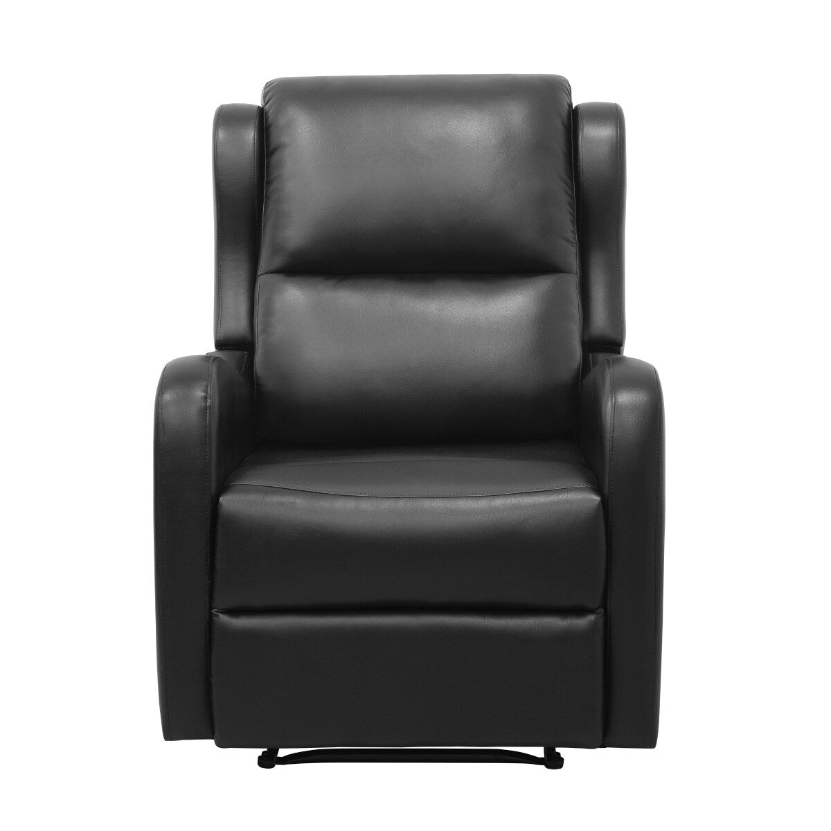 Alayna Black Faux Leather Recliner
