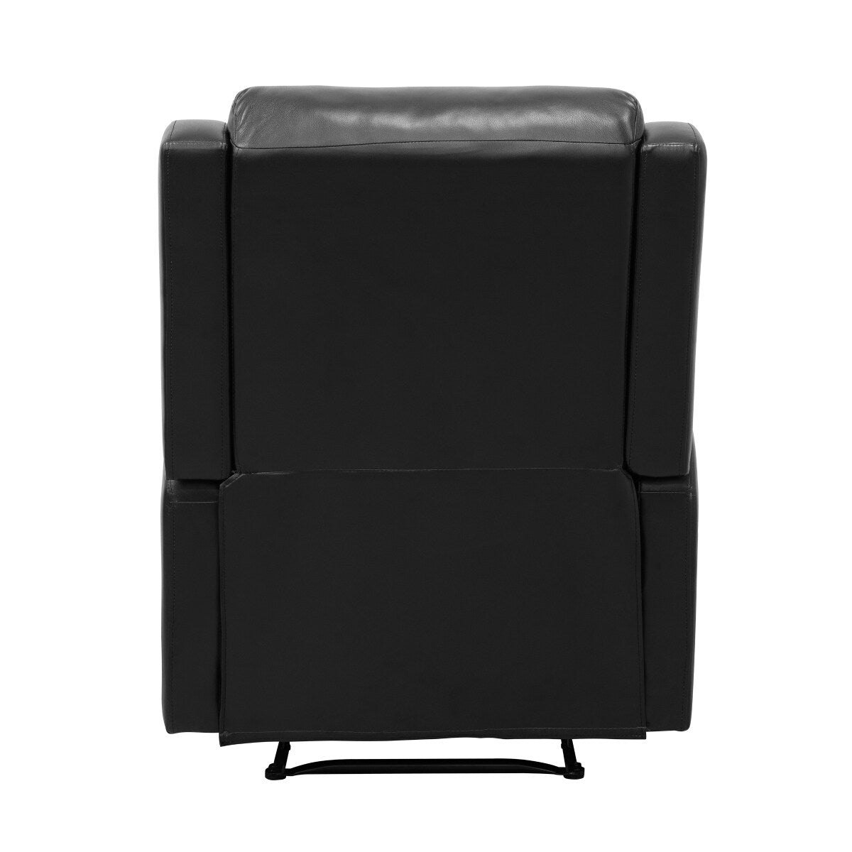 Alayna Black Faux Leather Recliner
