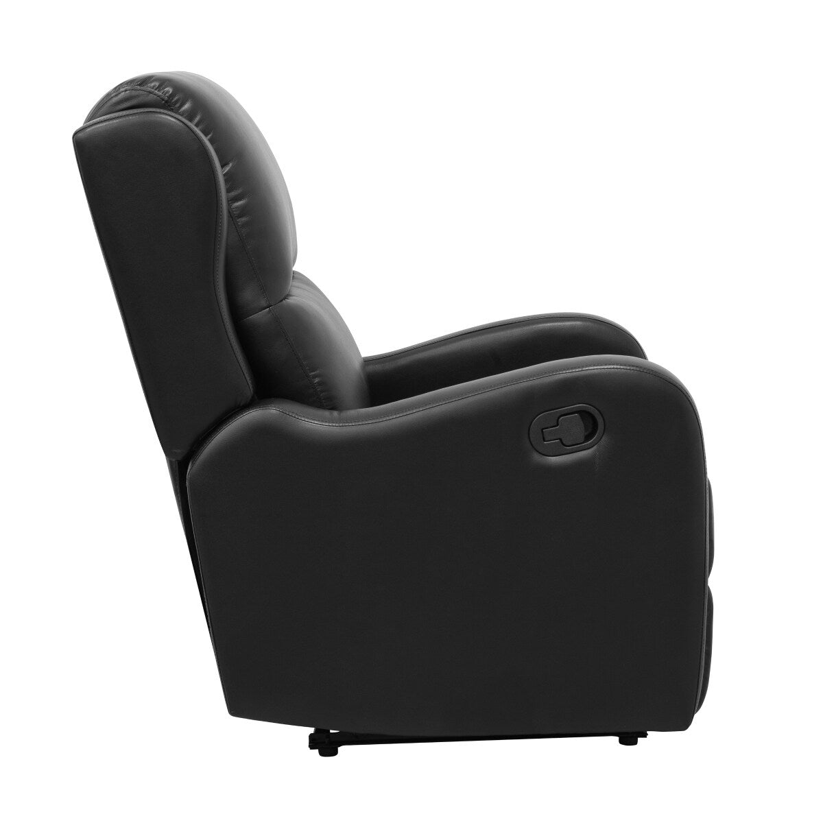 Alayna Black Faux Leather Recliner