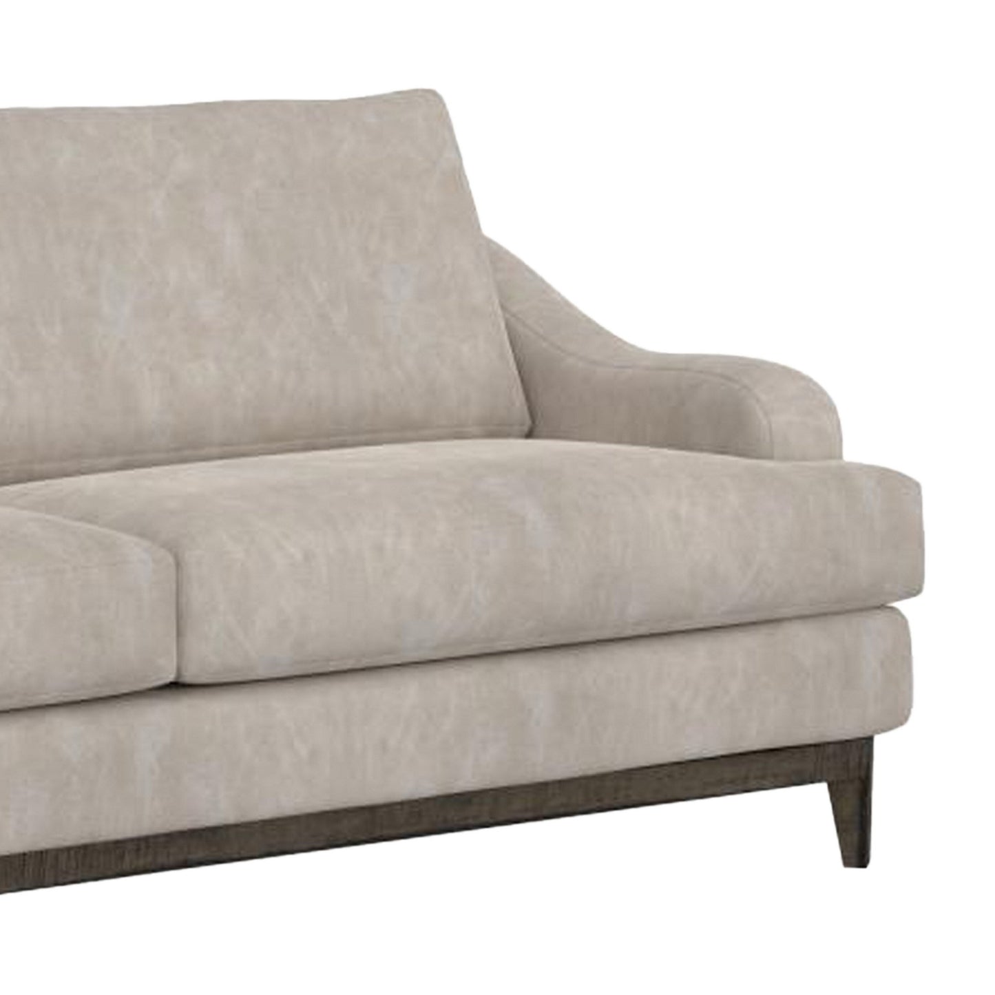 Alfi Sofa, 85 Inch, 2 Accent Pillows, Modern Oyster Gray Faux Leather