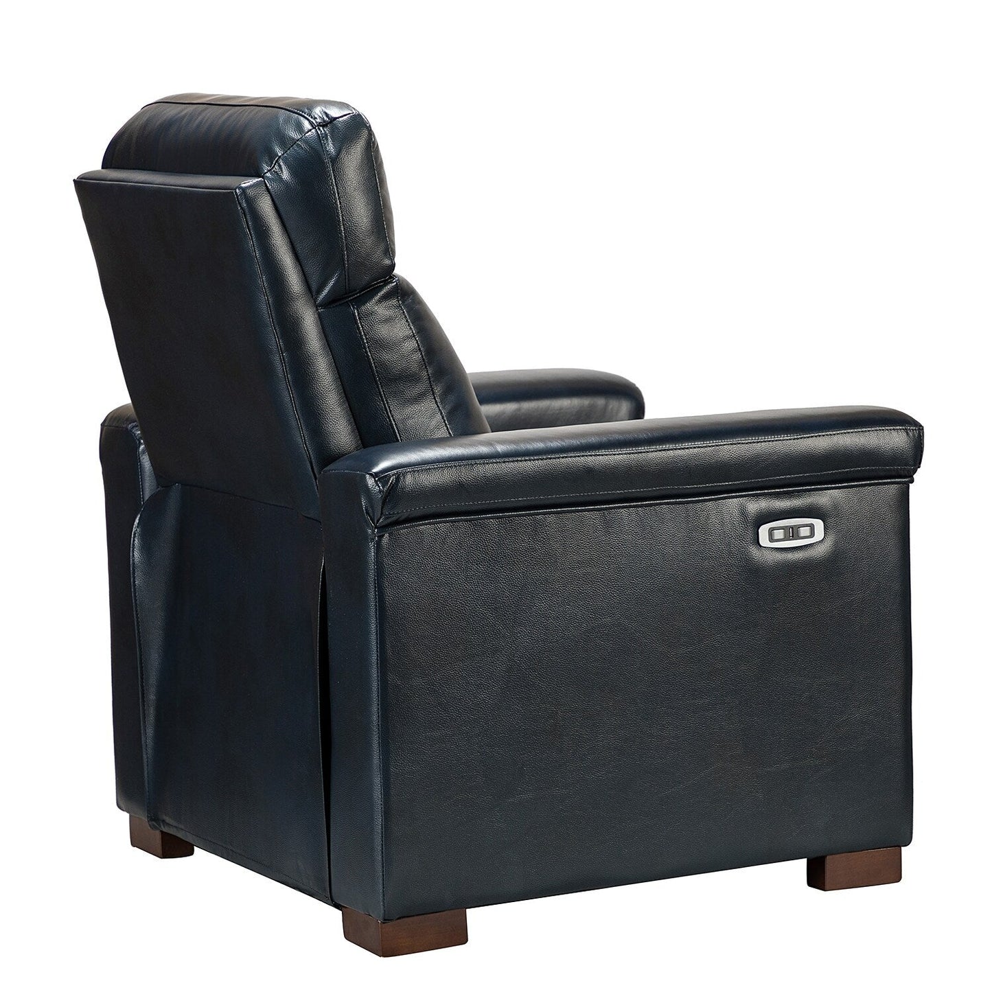 Alicia 34.65 Wide Contemporary Classic Genuine Leather Power Recliner With USB Port