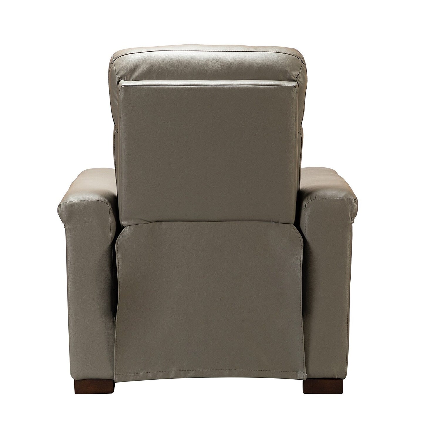 Alicia 34.65 Wide Contemporary Classic Genuine Leather Power Recliner With USB Port