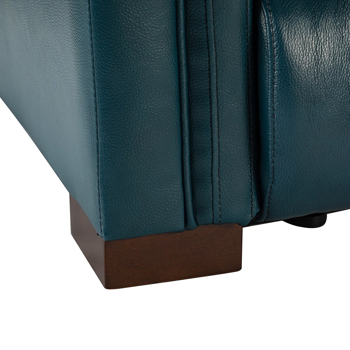 Alicia 34.65 Wide Contemporary Classic Genuine Leather Power Recliner With USB Port