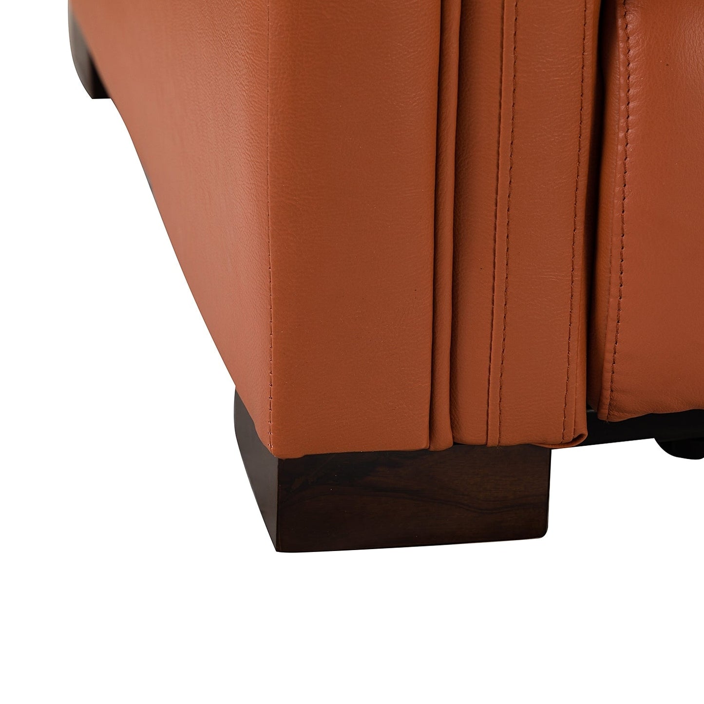 Alicia 34.65 Wide Contemporary Classic Genuine Leather Power Recliner With USB Port