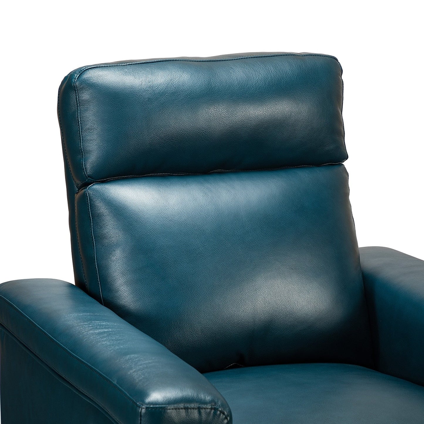 Alicia 34.65 Wide Contemporary Classic Genuine Leather Power Recliner With USB Port
