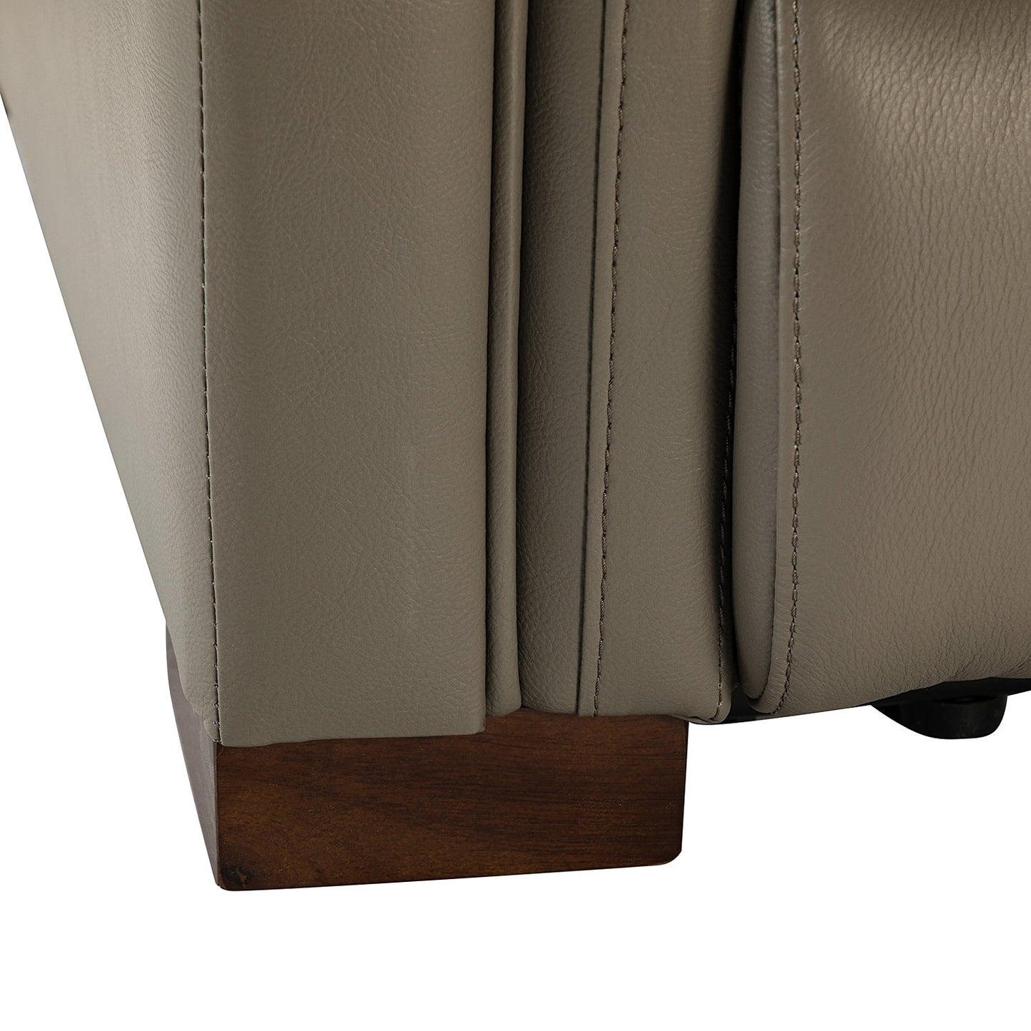 Alicia 34.65 Wide Contemporary Classic Genuine Leather Power Recliner With USB Port