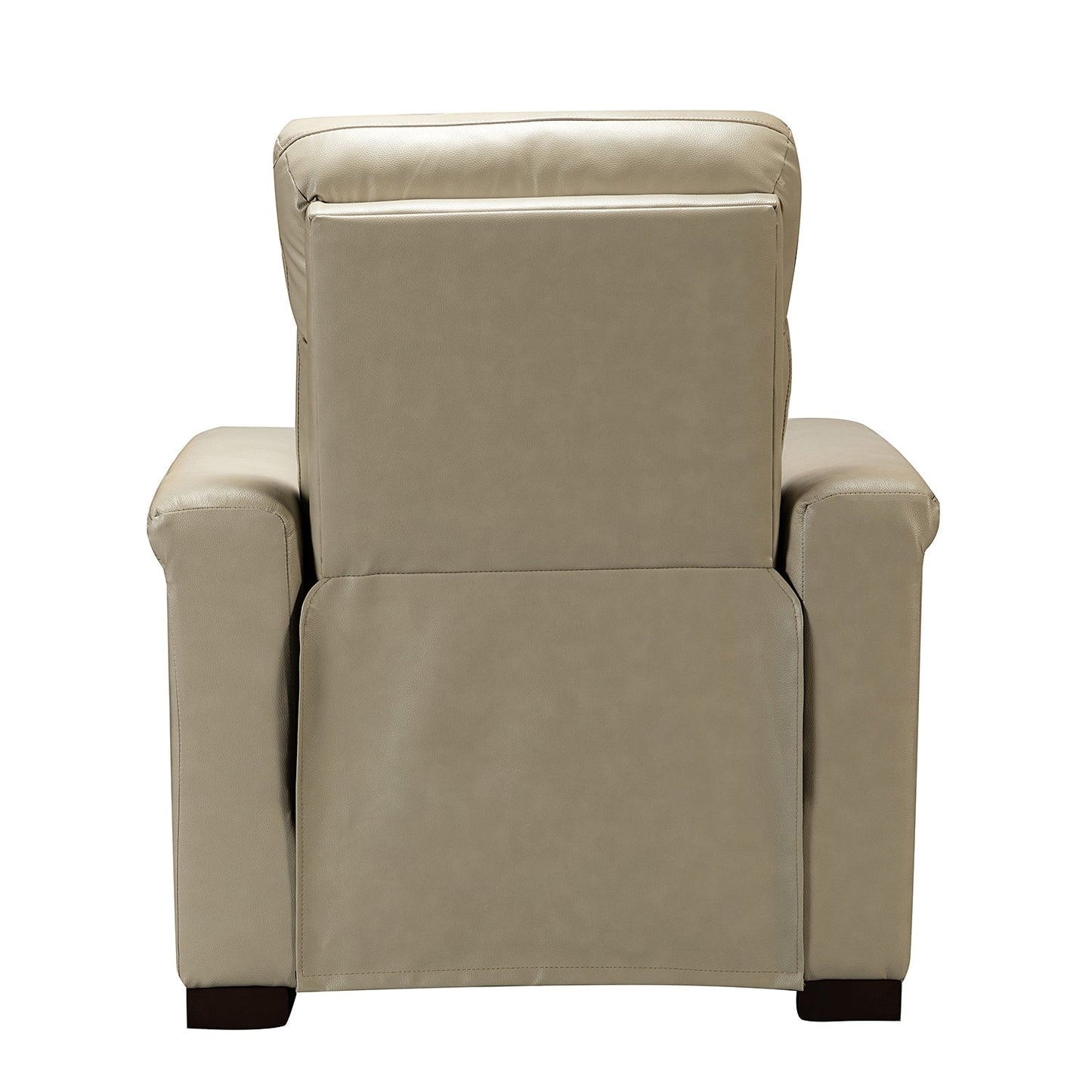 Alicia 34.65 Wide Contemporary Classic Genuine Leather Power Recliner With USB Port