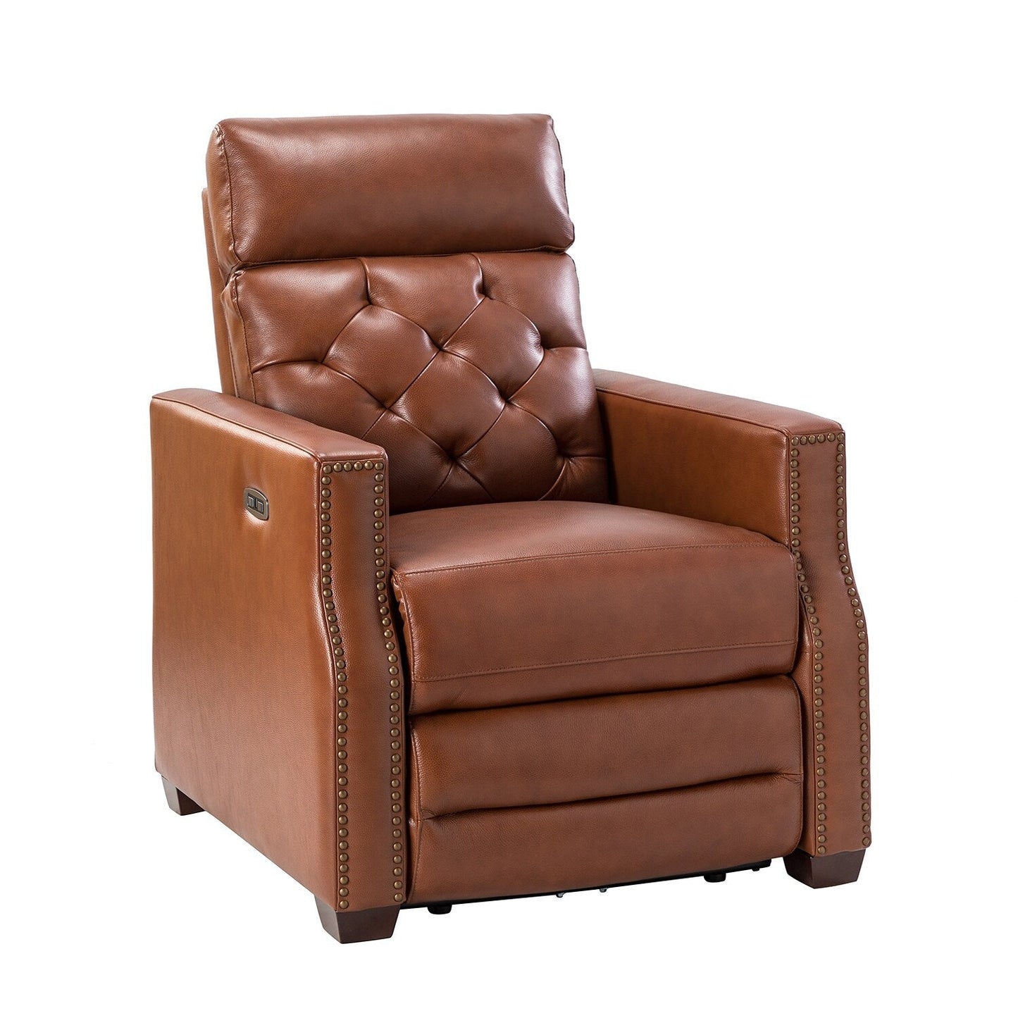 Alina 31.50 Wide Genuine Leather Power Recliner with USB Port