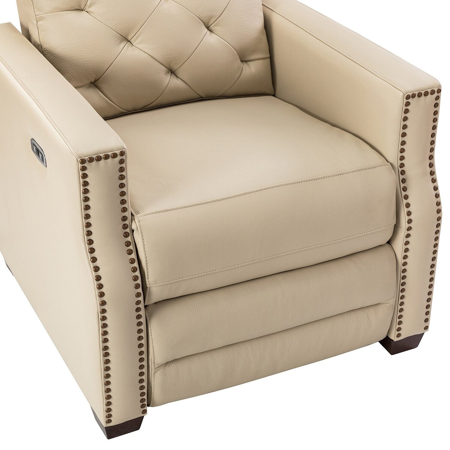Alina 31.50 Wide Genuine Leather Power Recliner with USB Port