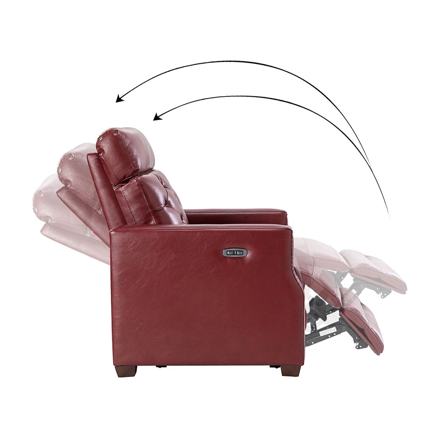 Alina 31.50 Wide Genuine Leather Power Recliner with USB Port