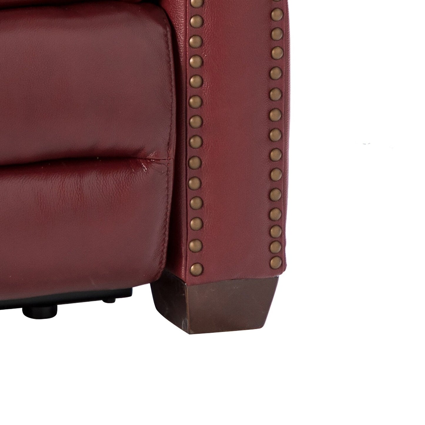 Alina 31.50 Wide Genuine Leather Power Recliner with USB Port