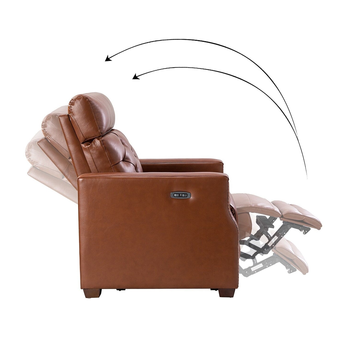 Alina 31.50 Wide Genuine Leather Power Recliner with USB Port