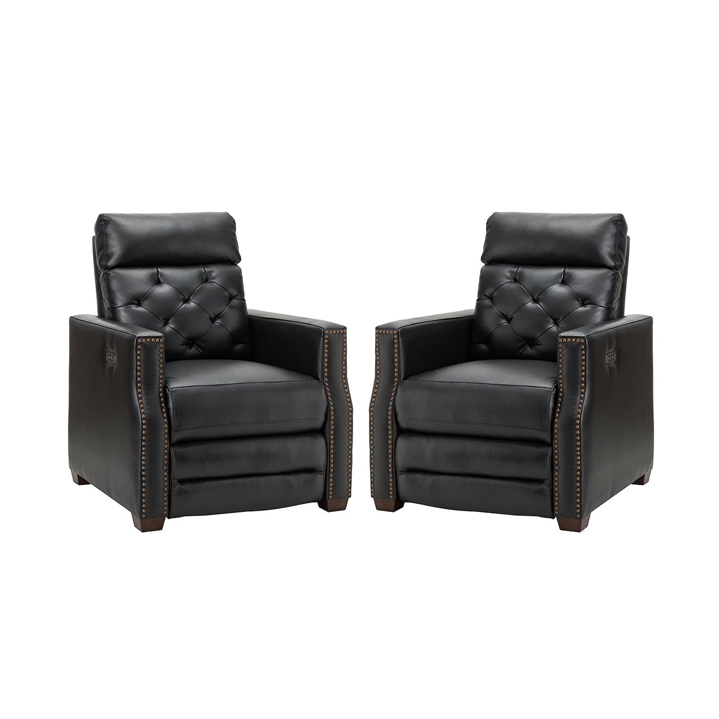 Alina 31.50Wide Genuine Leather Power Recliner with USB Port, Set of 2