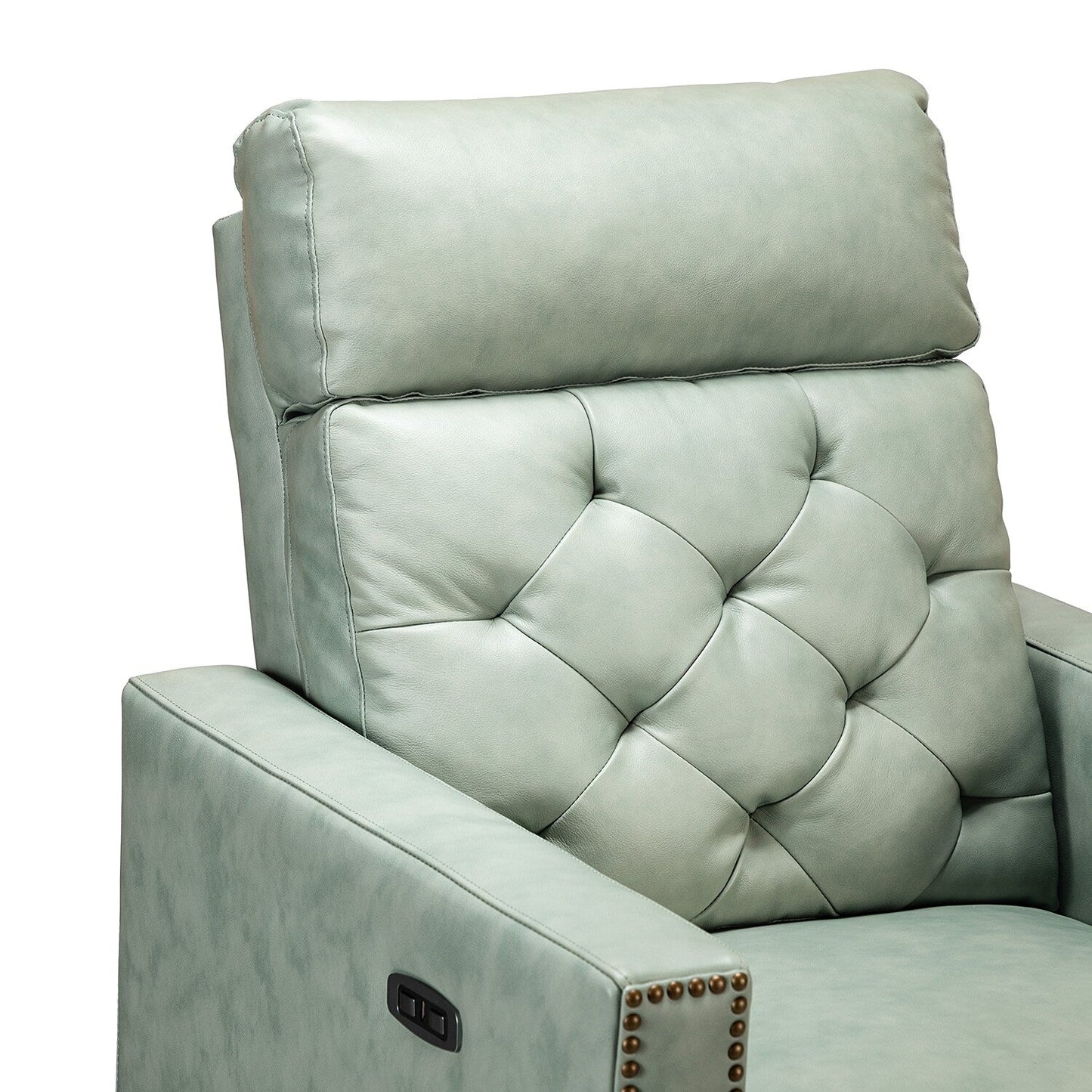 Alina 31.50 Wide Genuine Leather Power Recliner with USB Port