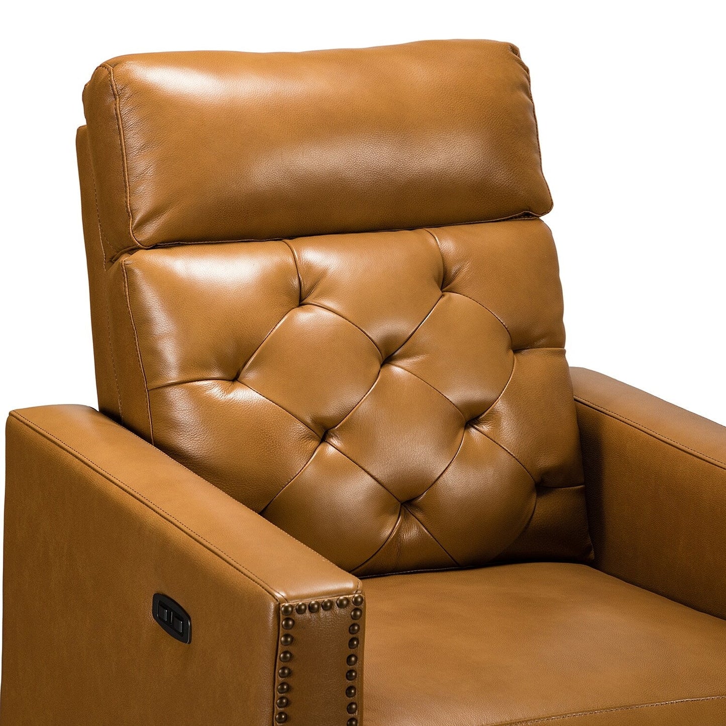 Alina 31.50 Wide Genuine Leather Power Recliner with USB Port