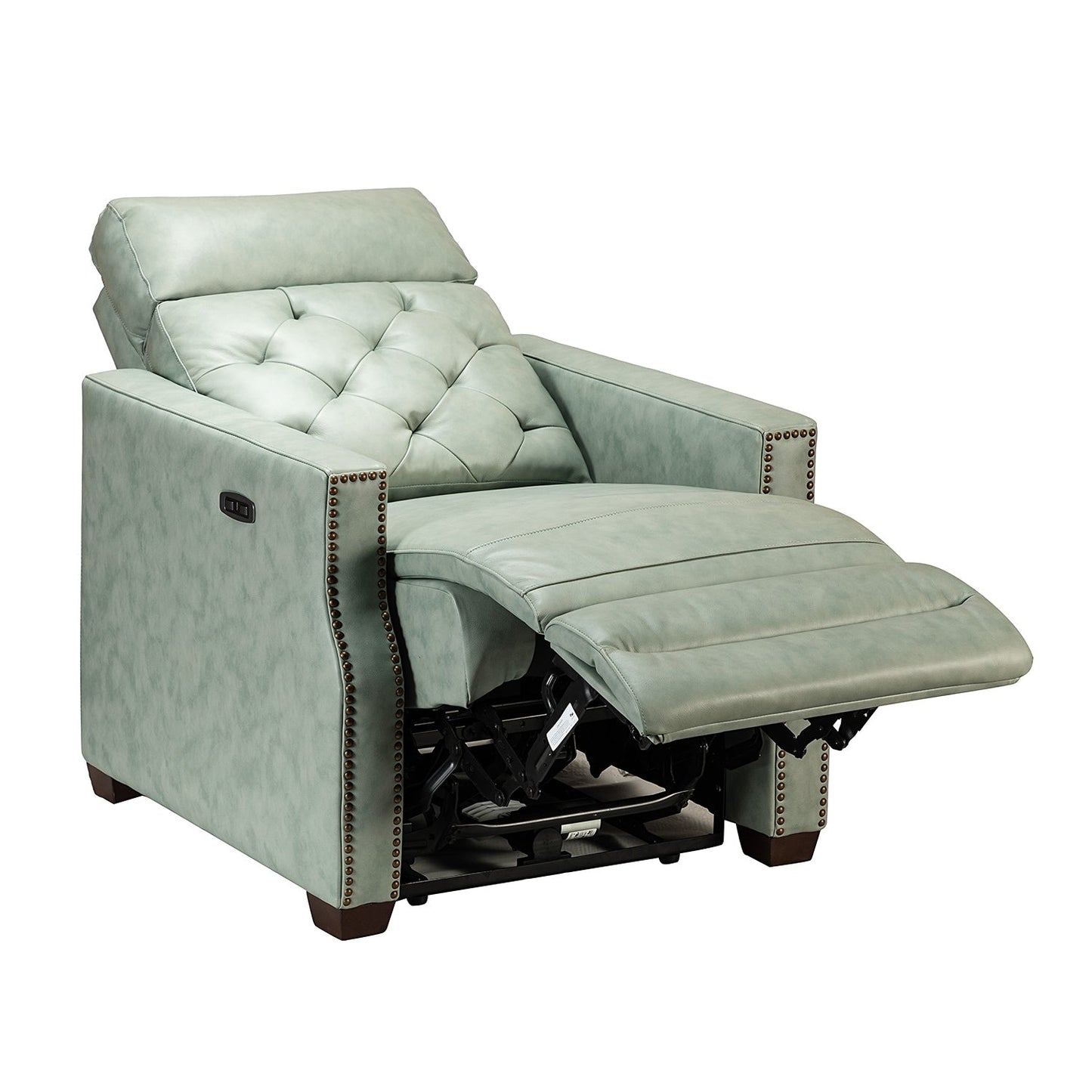 Alina 31.50 Wide Genuine Leather Power Recliner with USB Port