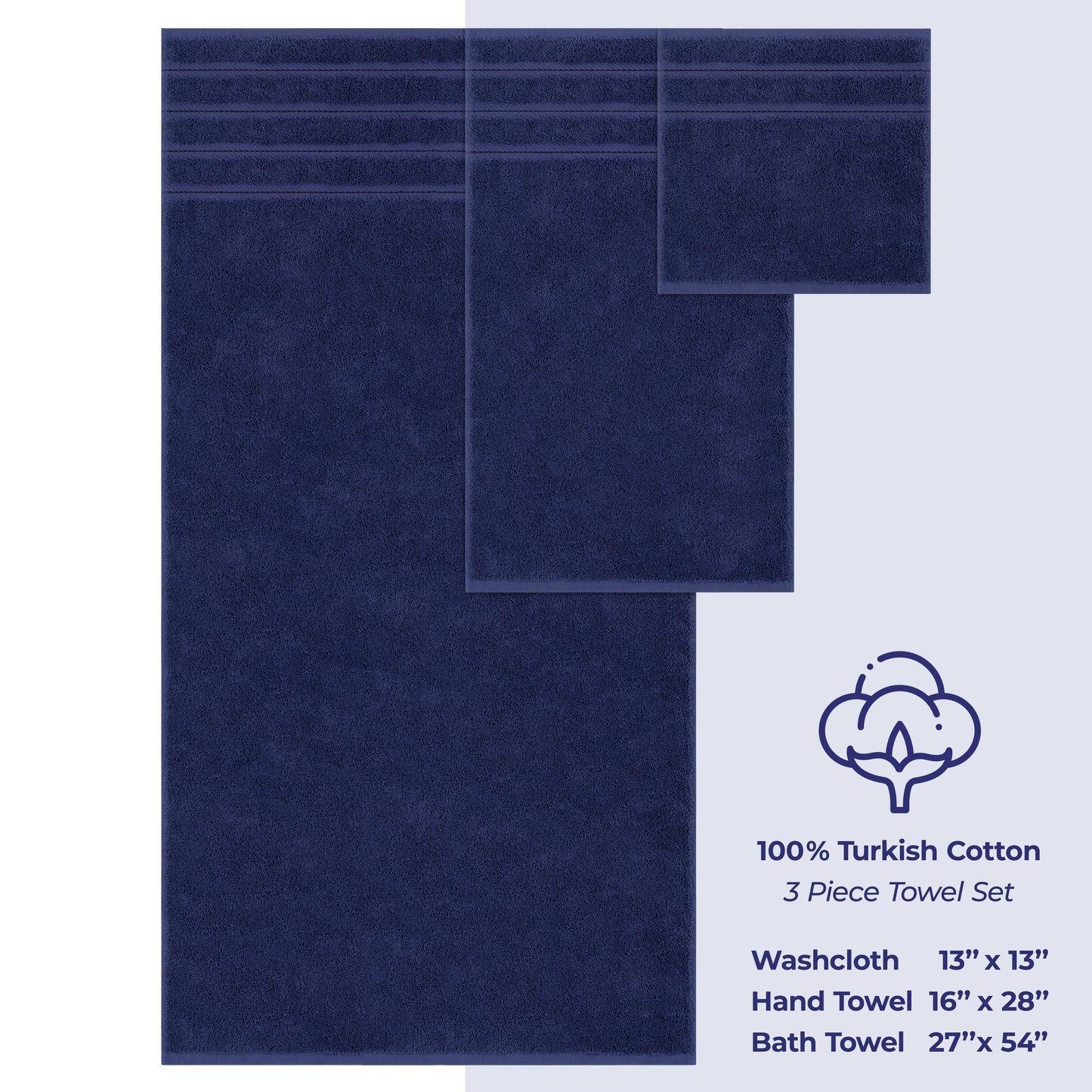3 Piece Bathroom Towel Set 100% Cotton Luxury Turkish Bath Hand Towels Extra Large Face Towels Clearance Set