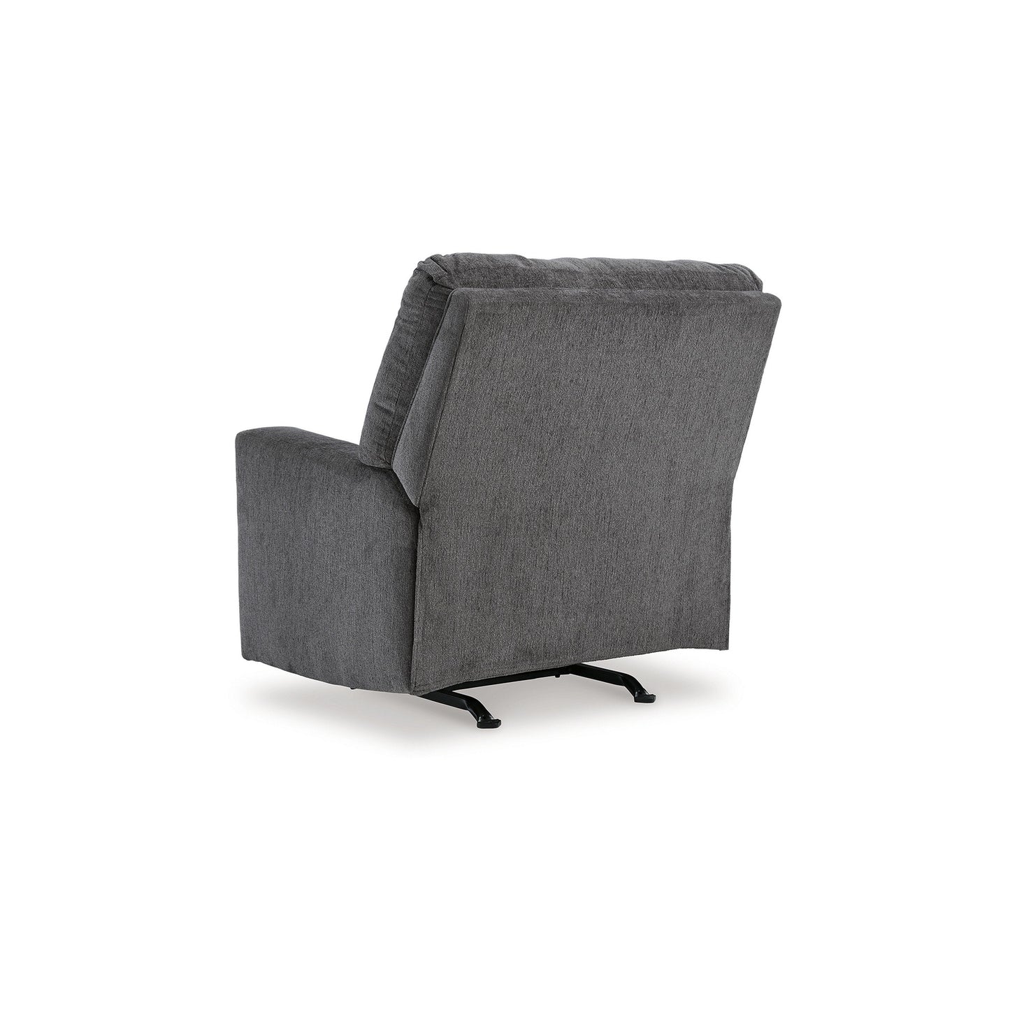 Anise Manual Rocker Recliner Chair, Pull Tab, Pewter Gray Polyester
