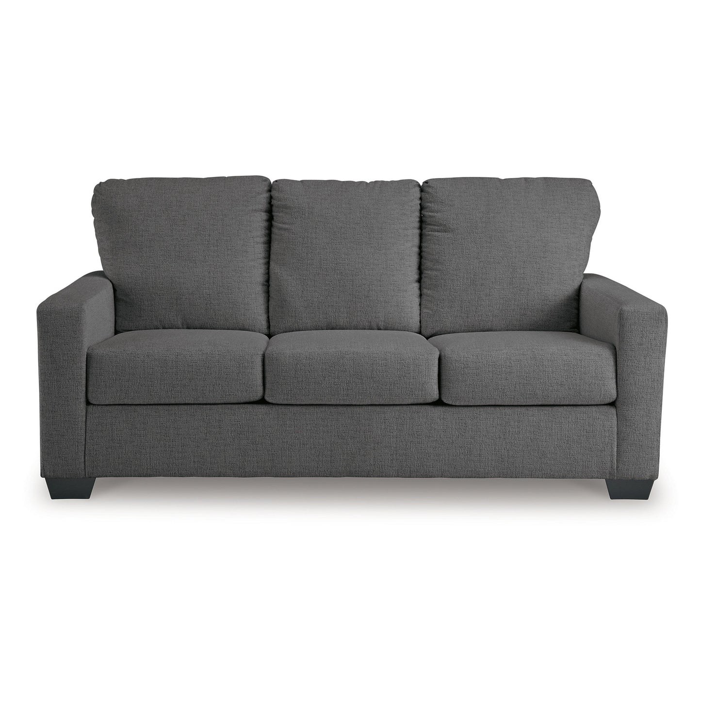 Anise Sofa Sleeper with Full Size Pull Out Bed, Pewter Gray Polyester