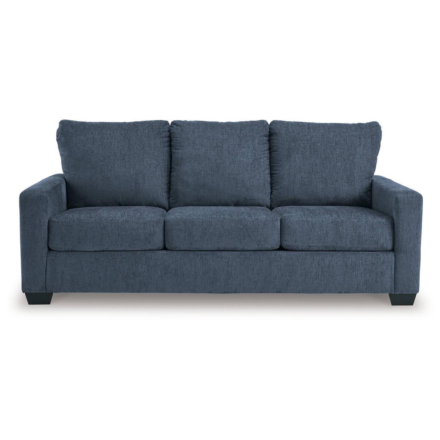 Anise Sofa Sleeper with Queen Size Pull Out Bed, Navy Blue Polyester