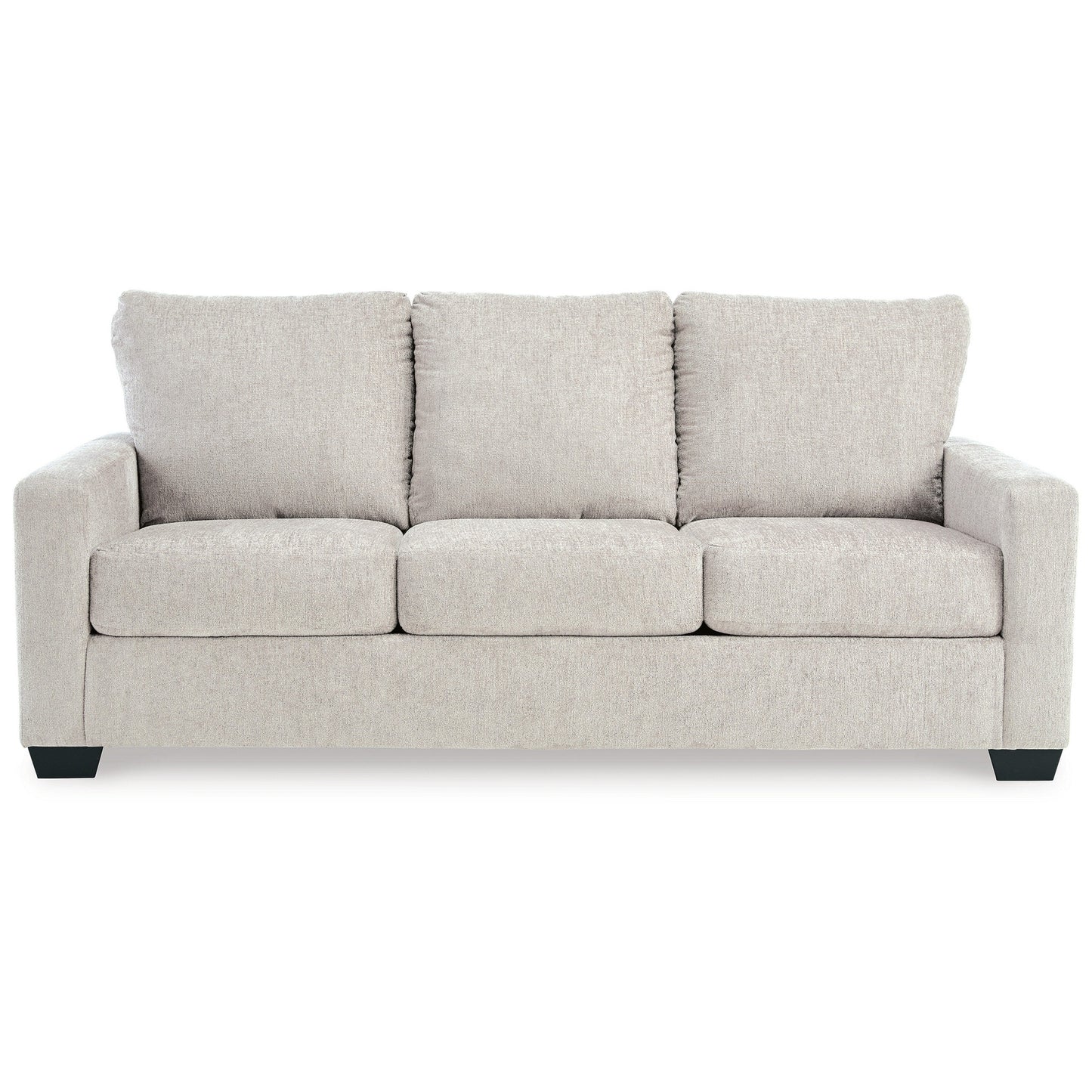 Anise Sofa Sleeper with Queen Size Pull Out Bed, Snow White Polyester