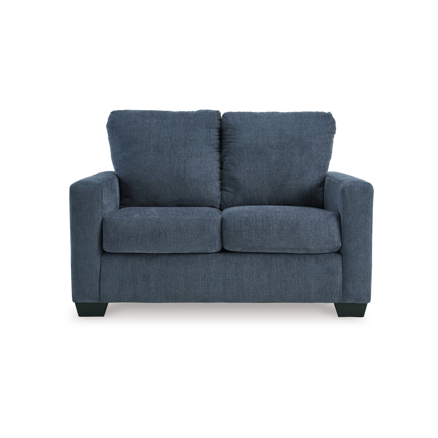 Anise Sofa Sleeper with Twin Size Pull Out Bed, Navy Blue Polyester