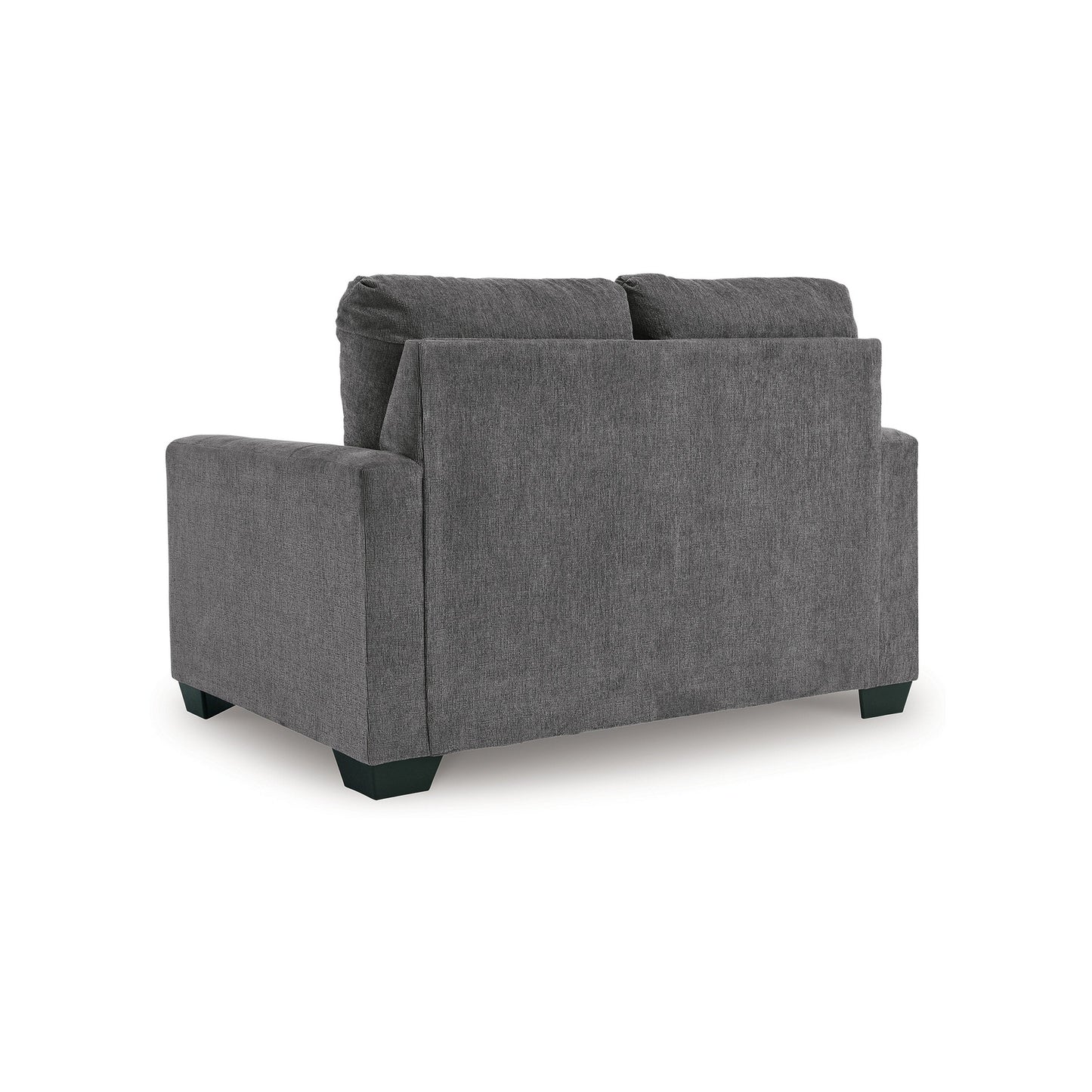 Anise Sofa Sleeper with Twin Size Pull Out Bed, Pewter Gray Polyester