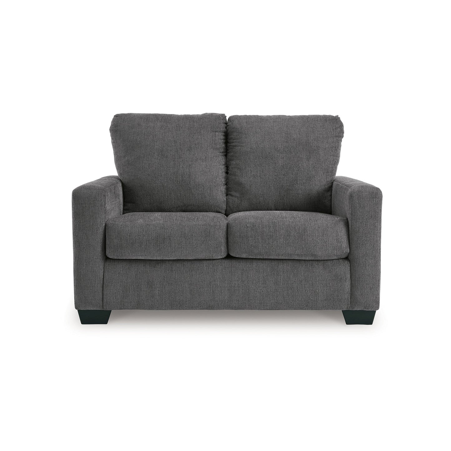 Anise Sofa Sleeper with Twin Size Pull Out Bed, Pewter Gray Polyester