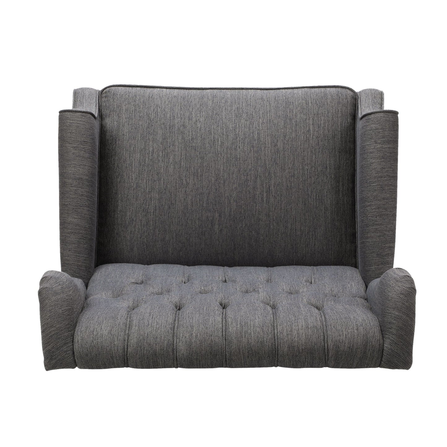 Apaloosa Oversized Tufted Wingback Fabric Push Back Recliner by Christopher Knight Home