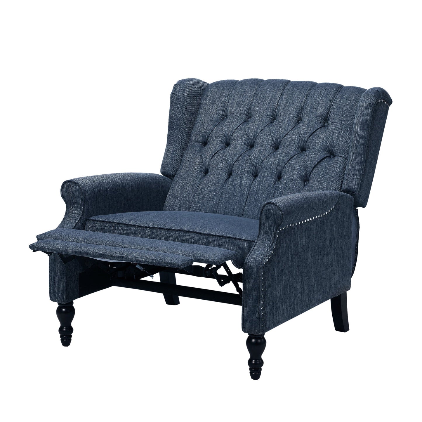 Apaloosa Oversized Tufted Wingback Fabric Push Back Recliner by Christopher Knight Home