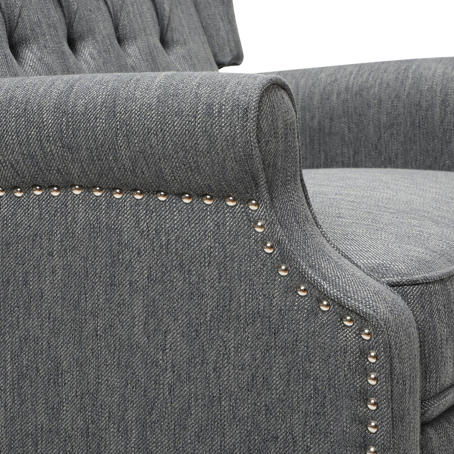 Apaloosa Oversized Tufted Wingback Fabric Push Back Recliner by Christopher Knight Home